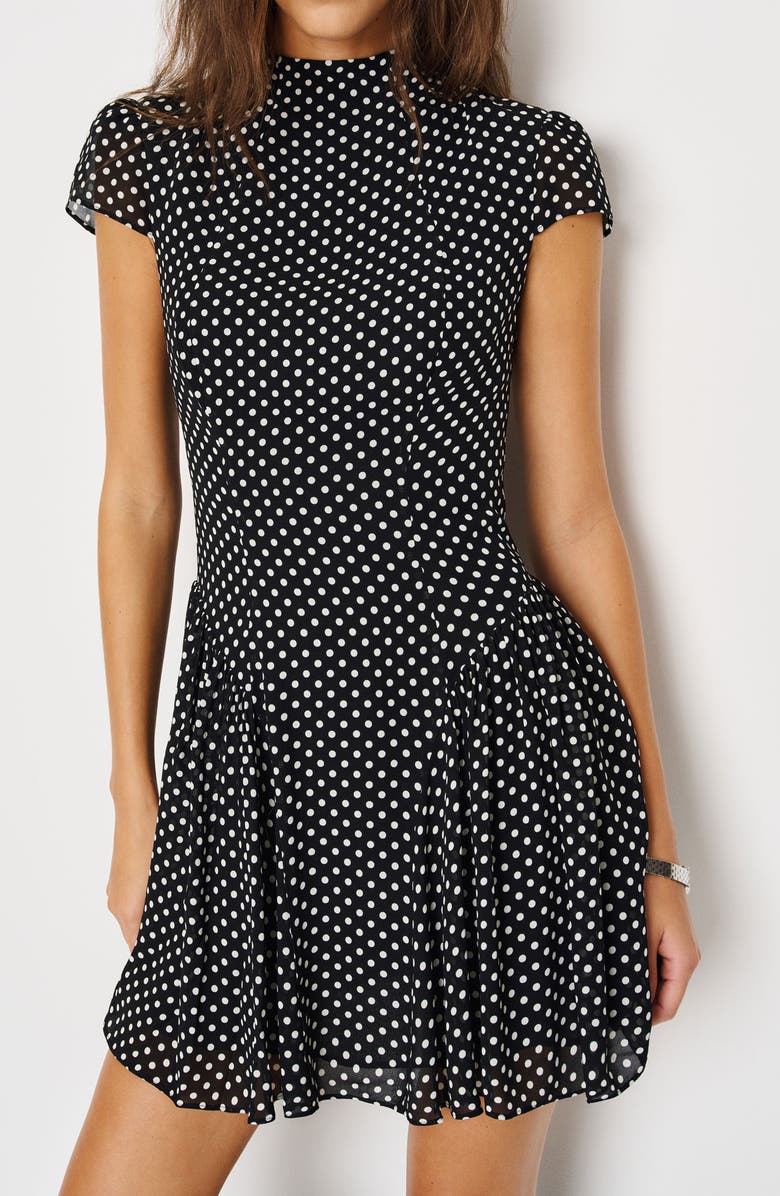 Reformation Maven Minidress, Alternate, color, Caviar Dot