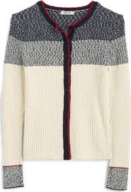 Madewell Stripe Bouclé Cardigan