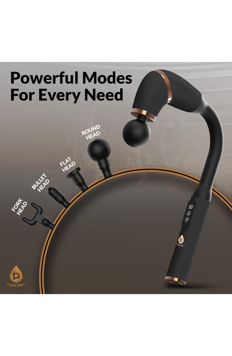 PURSONIC Ultimate U-Shaped Massage Gun, Alternate, color, Black