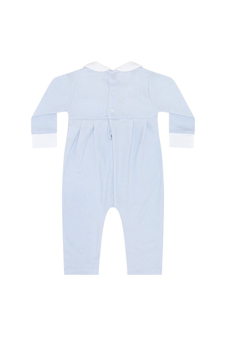 Nellapima Signature Smocked Boys Playsuit - Baby, Alternate, color, White