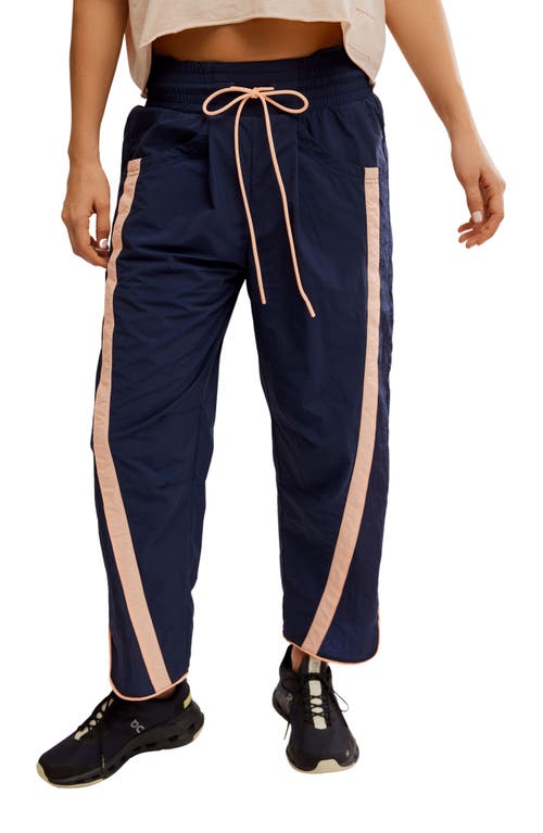 Free People Fp Movement Champ Is Here Track Pants In Midnight Navy/pastel