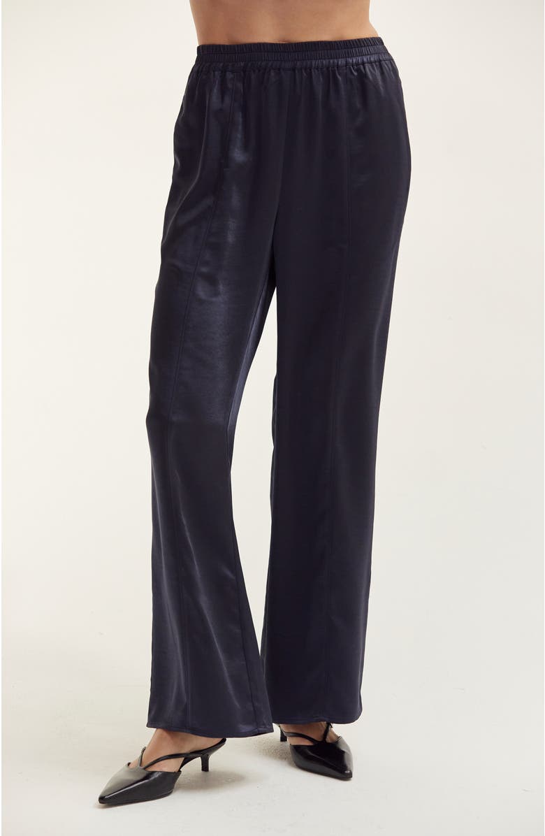 CRESCENT Crushed Satin Pull-On Pants, Main, color,