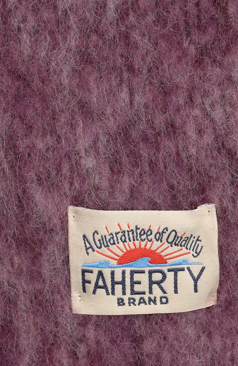 Faherty Colorblock Stripe Fringe Scarf, Alternate, color, Blue/ Green