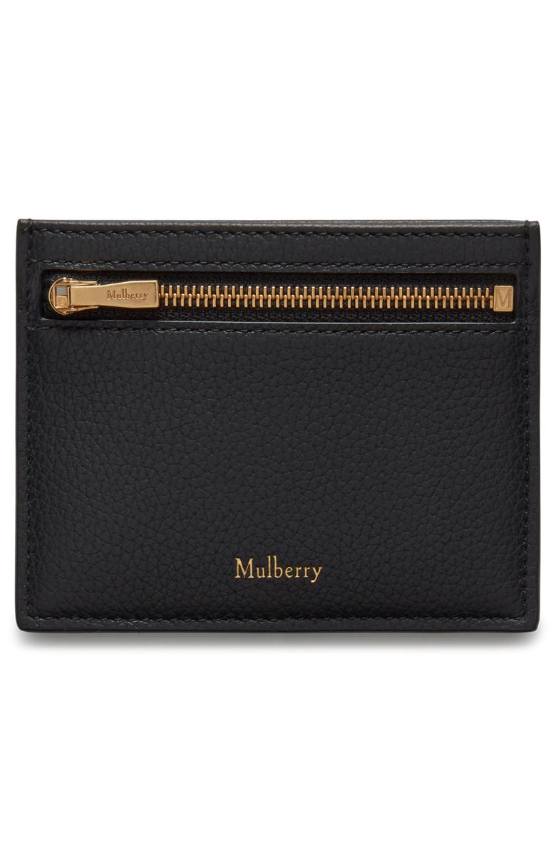 Mulberry Continental Leather Trifold Wallet, Alternate, color, Black