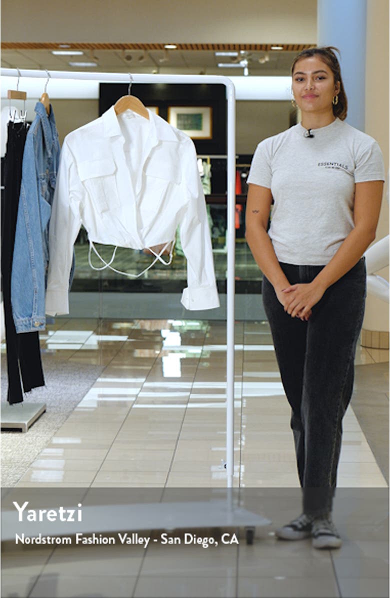 Corbin Surplice Cotton Crop Blouse, sales video thumbnail