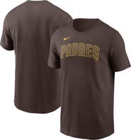 Nike Men's Nike Brown San Diego Padres Fuse Wordmark T-Shirt
