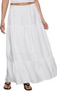 Sanctuary The Prairie Tiered Linen Maxi Skirt