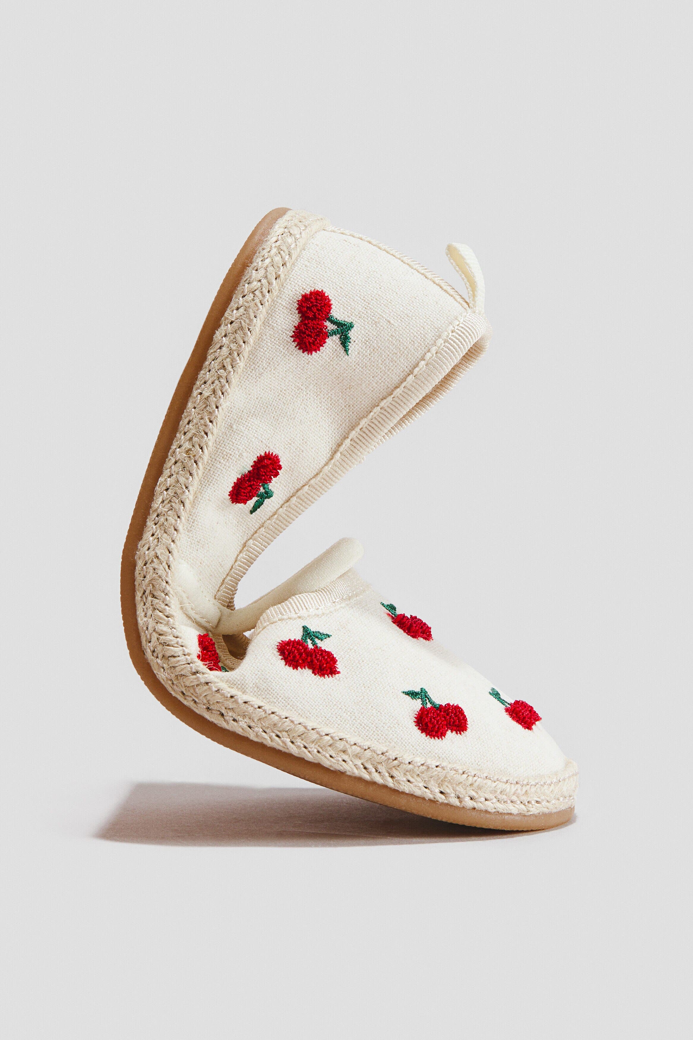 H&M Espadrilles, Alternate, color, Natural Beige/Cherries