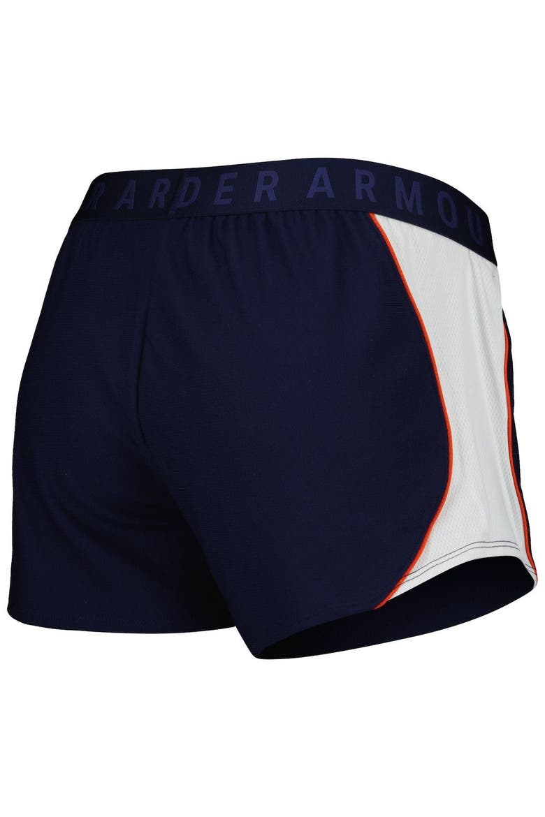 Women's Under Armour Navy/Orange Auburn Tigers Game Day Tech Mesh Performance Shorts, Alternate, color, Navy