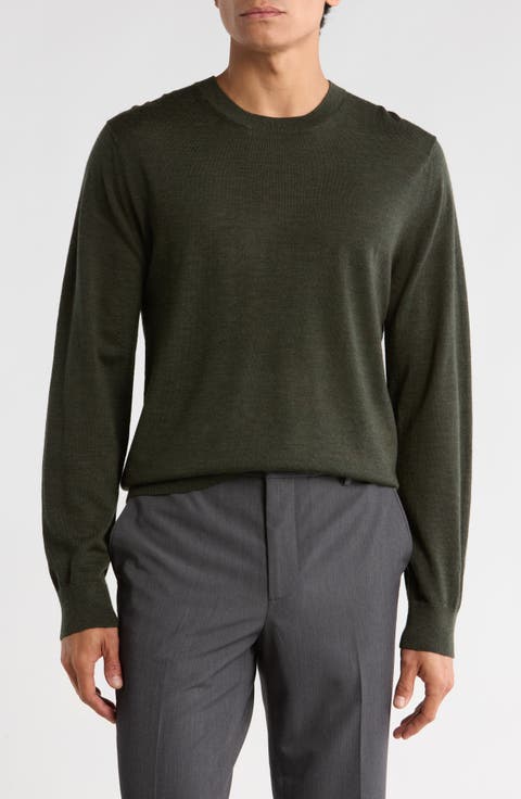 Crew Neck Merino Wool Sweater
