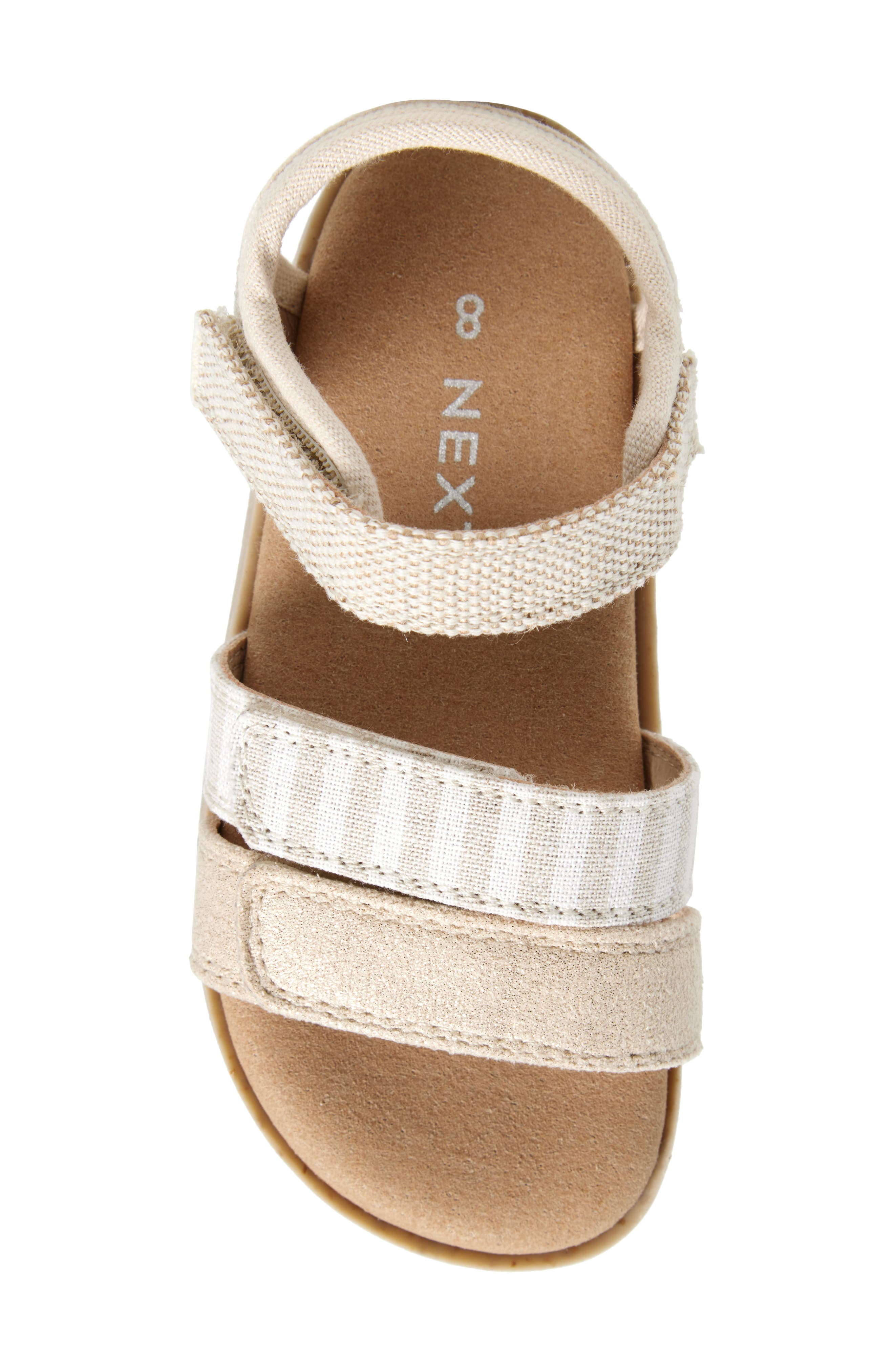 NEXT Kids' Natural Stripe Sandal, Alternate, color, Natural