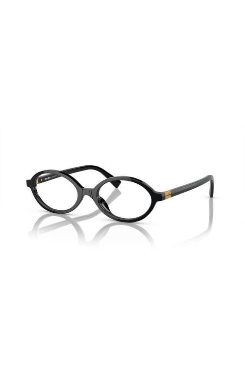 Miu Miu 50mm Oval Optical Glasses In Black