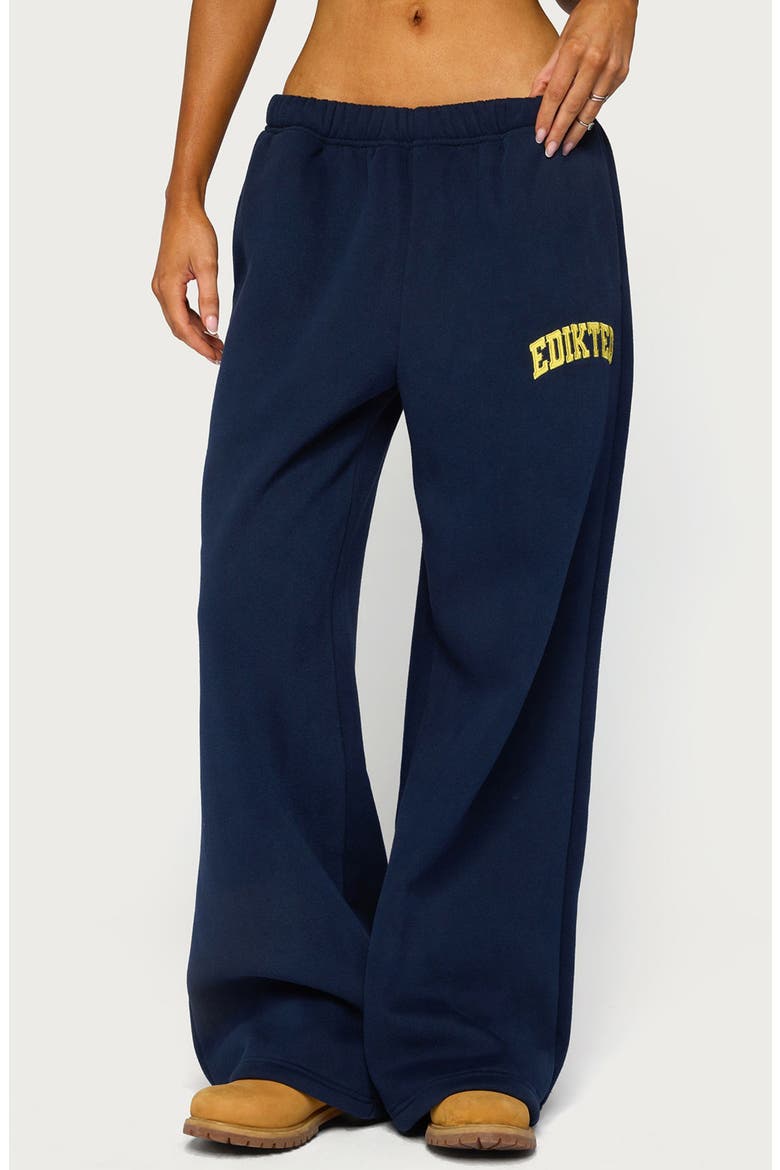 Crush Wide Leg Sweatpants, Main, color, NAVY