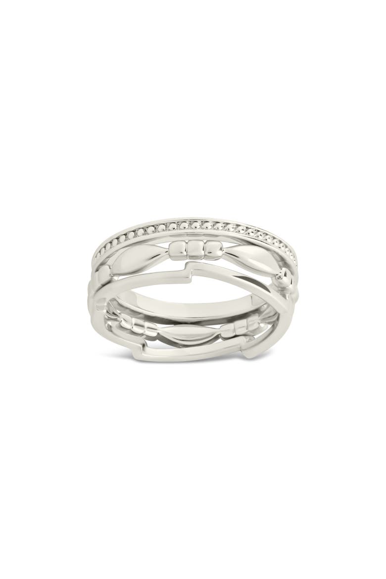 Jasmine Layered Band Ring, Main, color, SILVER
