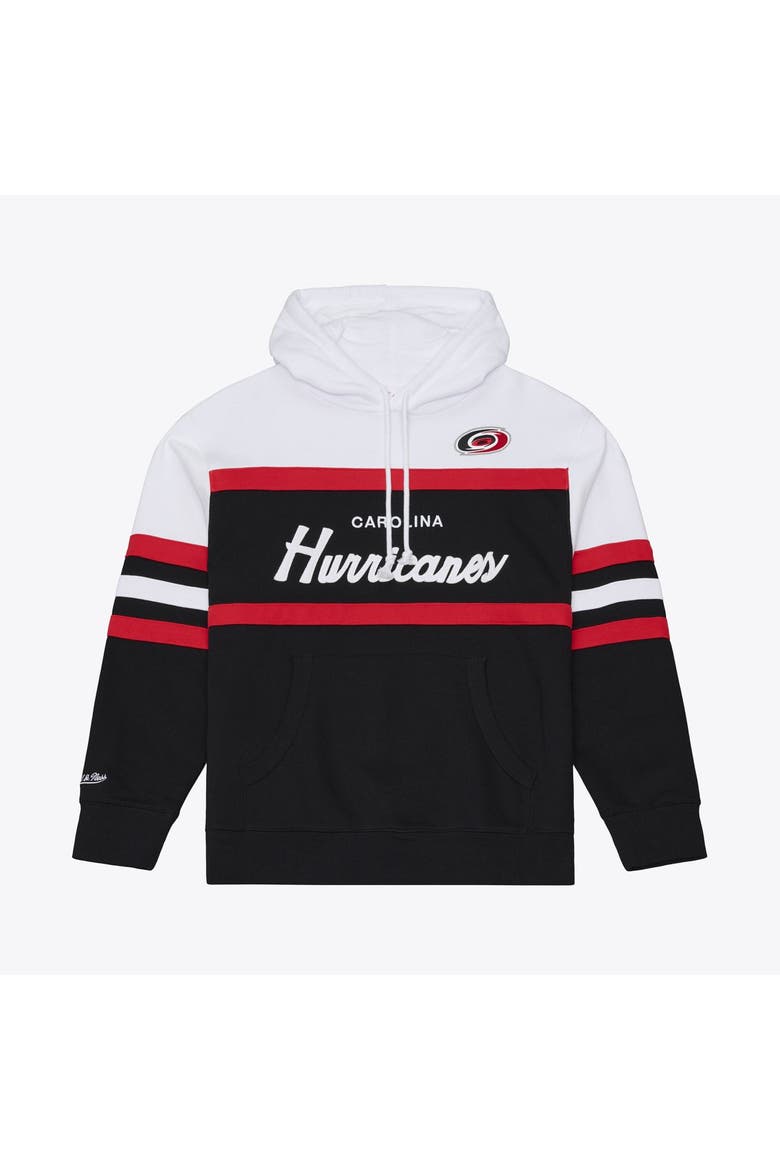 Men's Mitchell & Ness Black Carolina Hurricanes Head Coach Hoodie, Main, color, Black