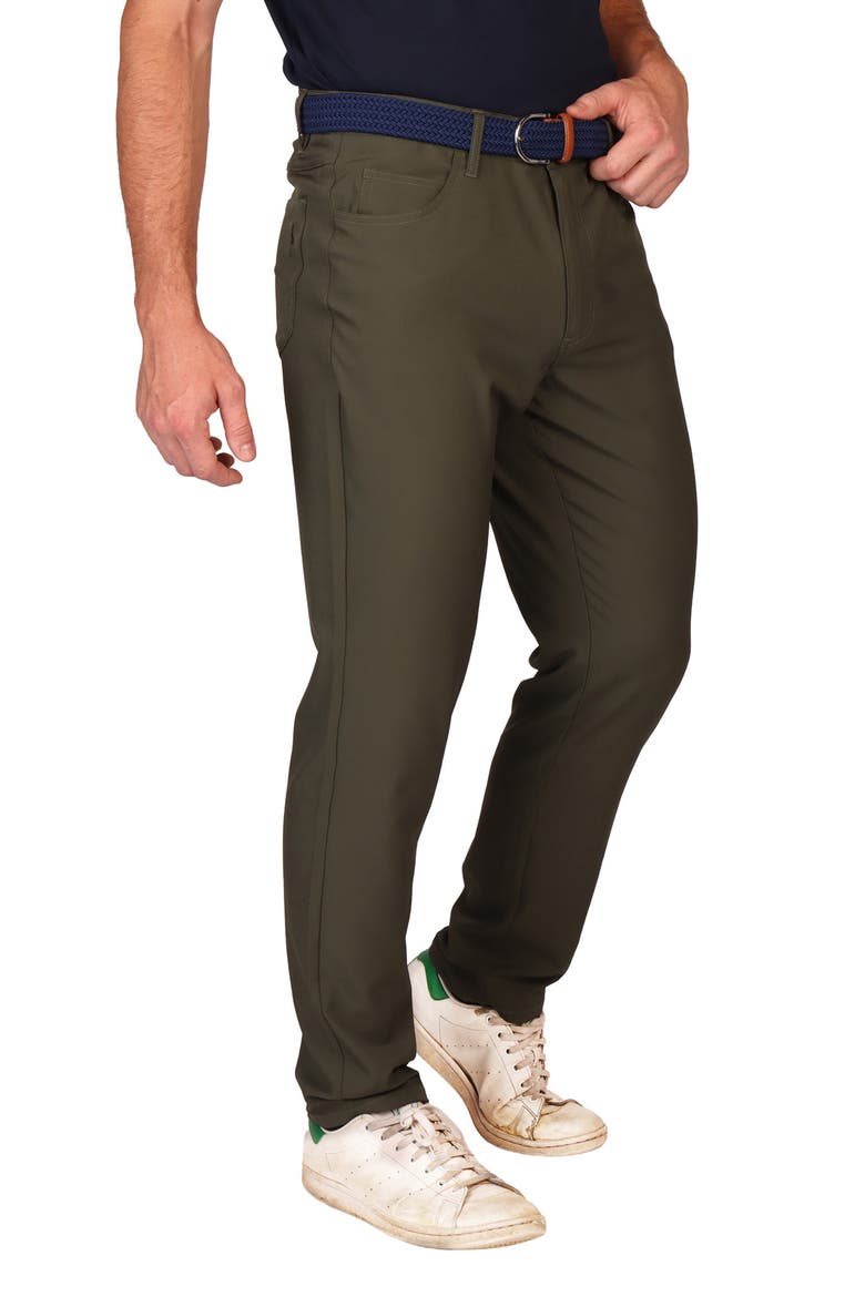 Five-Pocket Performance Pants, Alternate, color, OLIVE