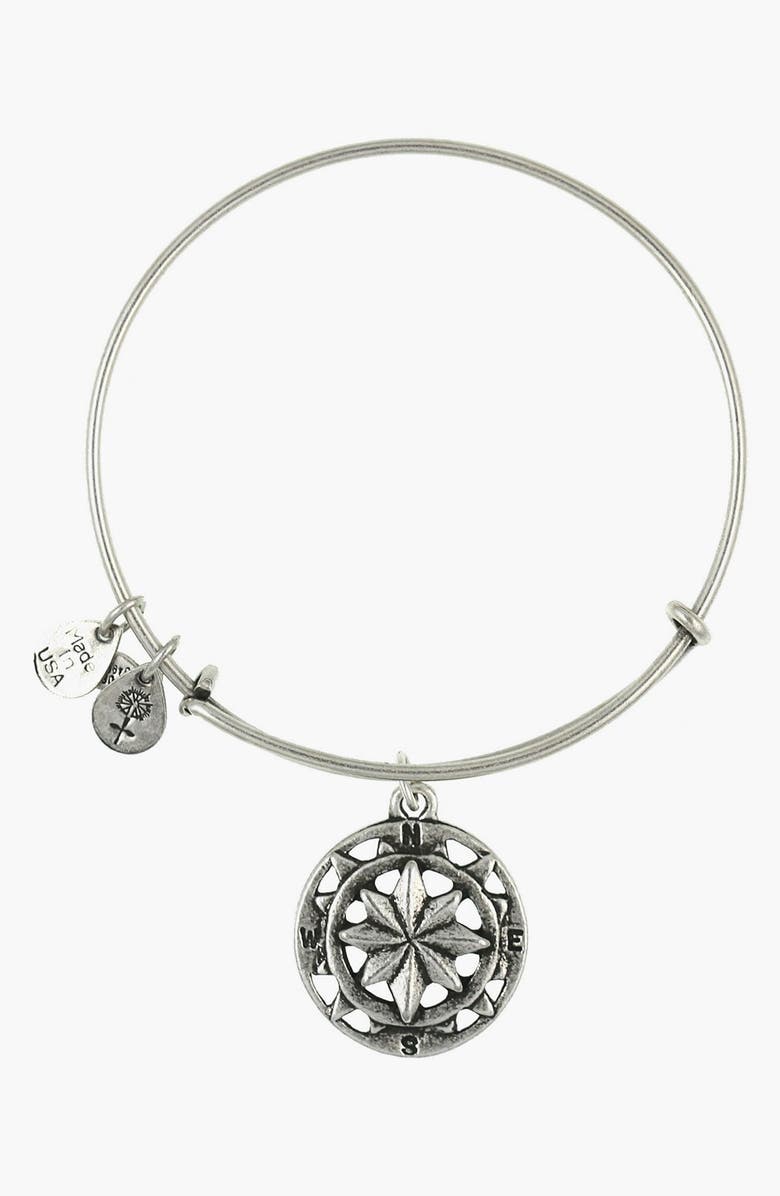 Alex and Ani 'Compass' Expandable Wire Bangle, Main, color,