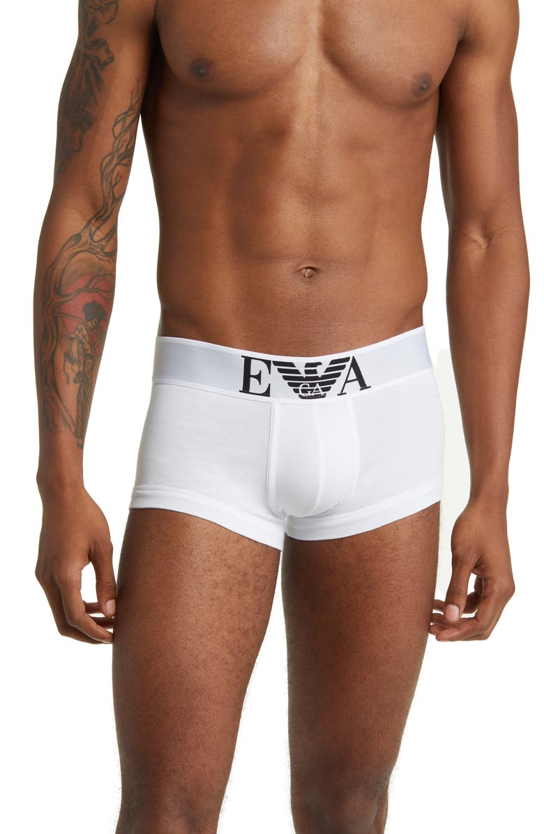 Emporio Armani Stretch Cotton Trunks, Main, color, 