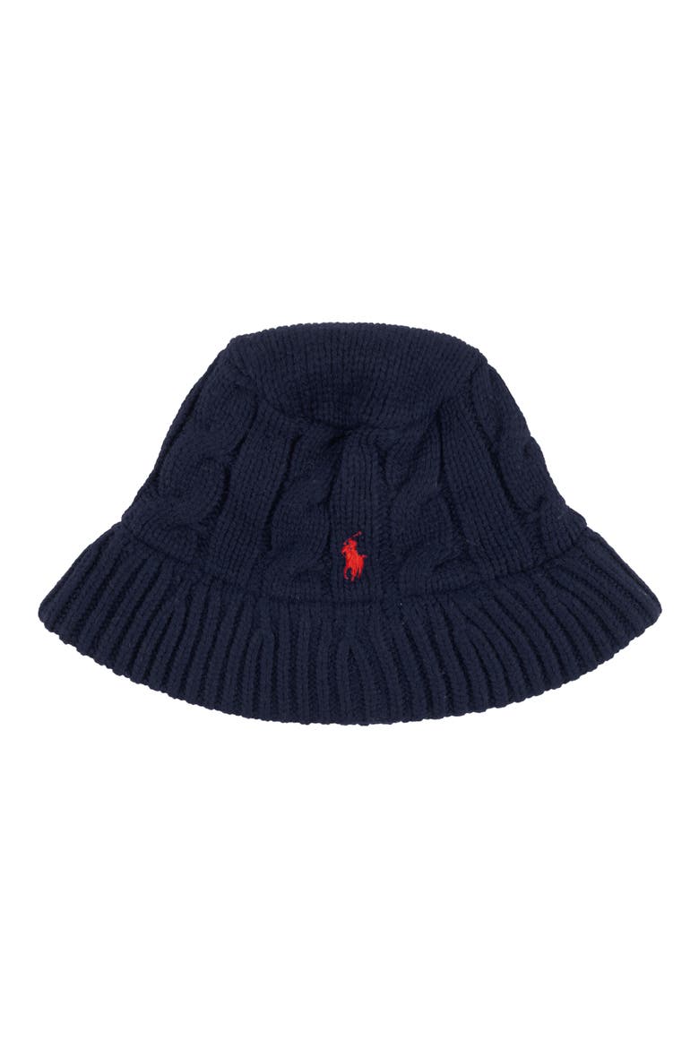 Cable Stitch Bucket Hat, Main, color, HUNTER NAVY