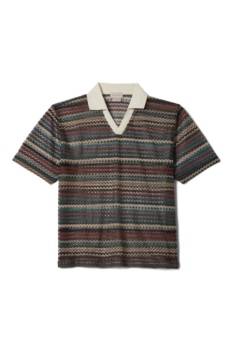 Varsity Retro Stripe Johnny Collar Polo, Alternate, color, MULTI RETRO STRIPE