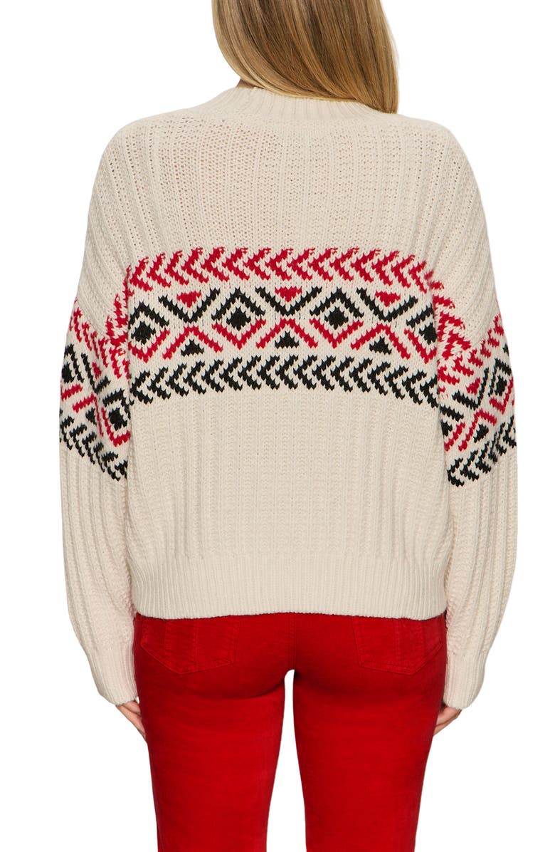 Sanctuary Intarsia Sweater, Alternate, color, Chalk White/ Multi