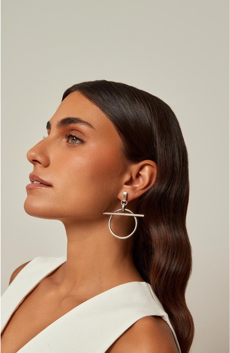 CXC Origins Slim Earrings, Alternate, color, Silver