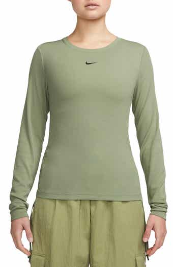 Nike Sportswear Ruched Long Sleeve Rib T-Shirt