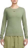 Nike Sportswear Ruched Long Sleeve Rib T-Shirt