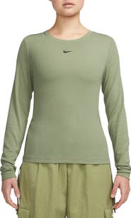 Nike Sportswear Ruched Long Sleeve Rib T-Shirt