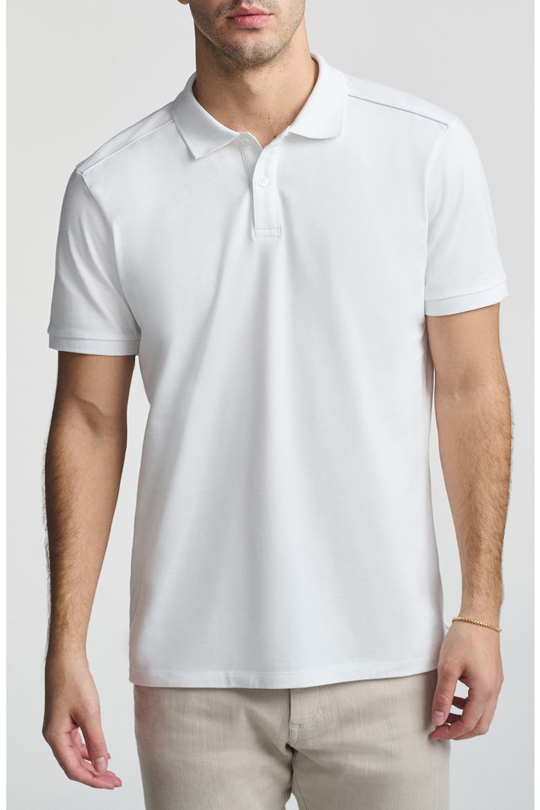Regular Fit Stretch Cotton Polo, Main, color, WHITE