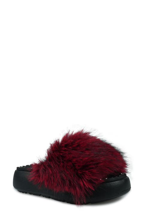 Fabbi Faux Fur Platform Sandal (Women)