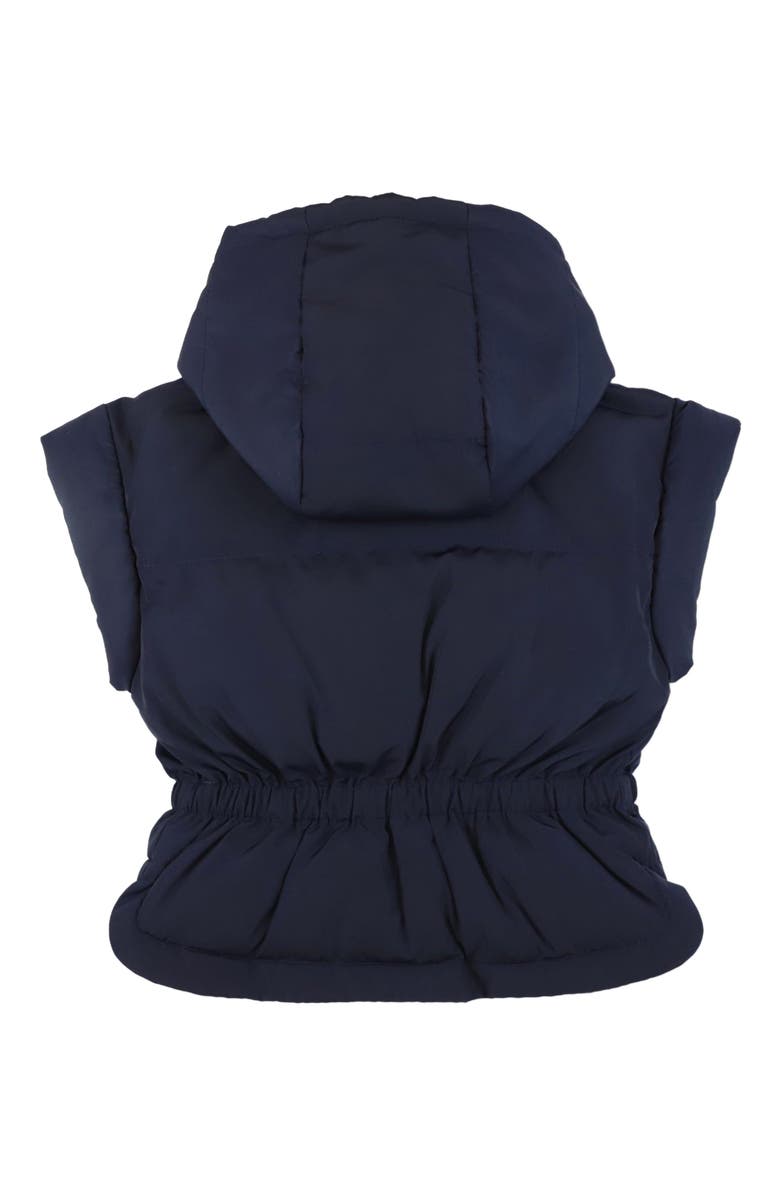 Hope & Henry Girls' Hooded Puffer Vest, Kids, Alternate, color, Navy