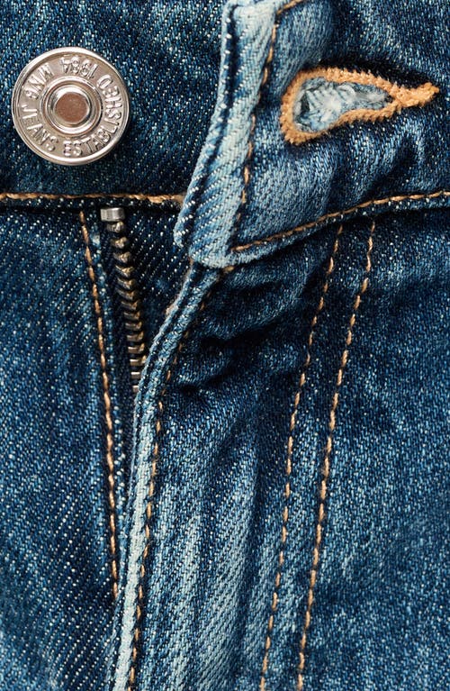 Mango Claudia Crop Slim Fit Jeans In Blue