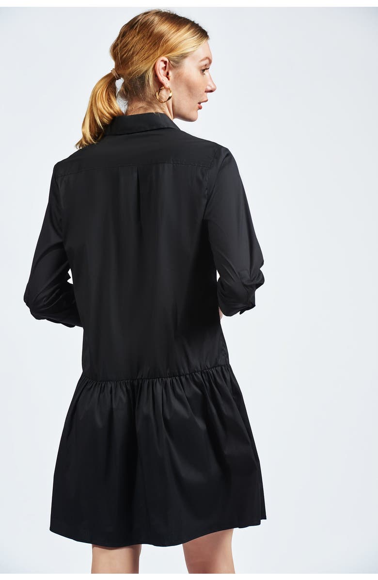 The Shirt by Rochelle Behrens The Drop Waist Shirt Dress, Alternate, color, Black