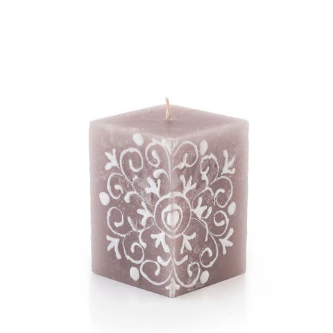 Henna Brown Painted Cube Candle