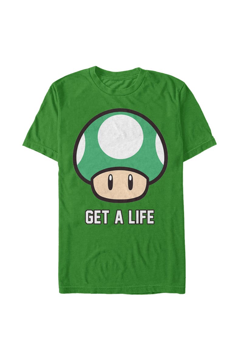 Men's Nintendo Mario Get a Life  Graphic T-Shirt, Main, color, Kelly