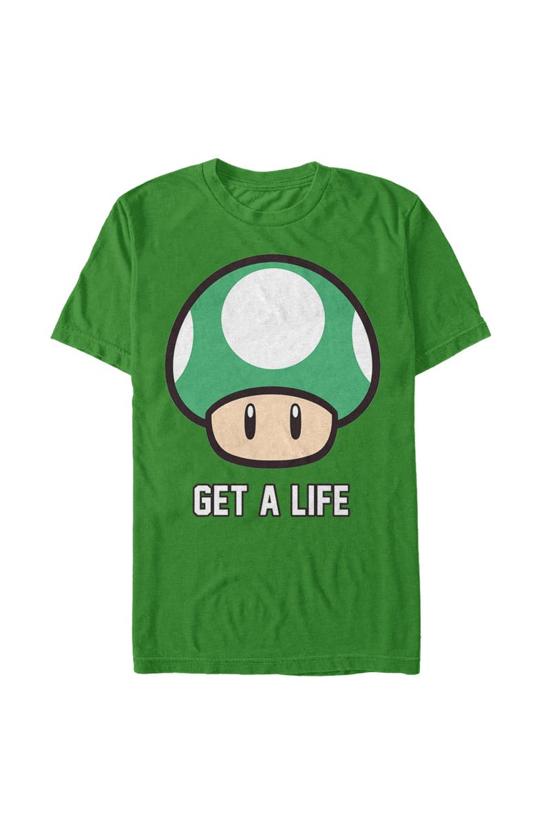NINTENDO Men's Nintendo Mario Get a Life Graphic T-Shirt, Main, color, Kelly