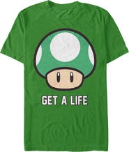 NINTENDO Men's Nintendo Mario Get a Life Graphic T-Shirt