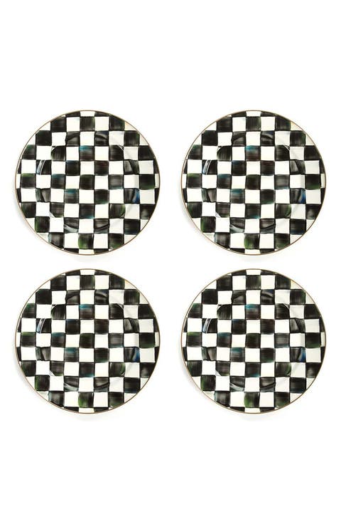 Courtly Check Set of 4 Chargers