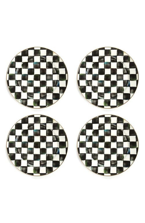 Mackenzie-childs Mackenzie Childs Courtly Check Set Of 4 Chargers