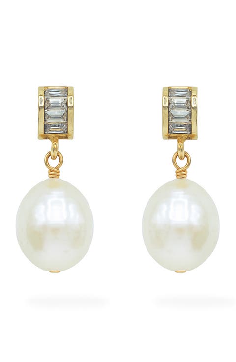 Serene Freshwater Pearl Drop Earrings