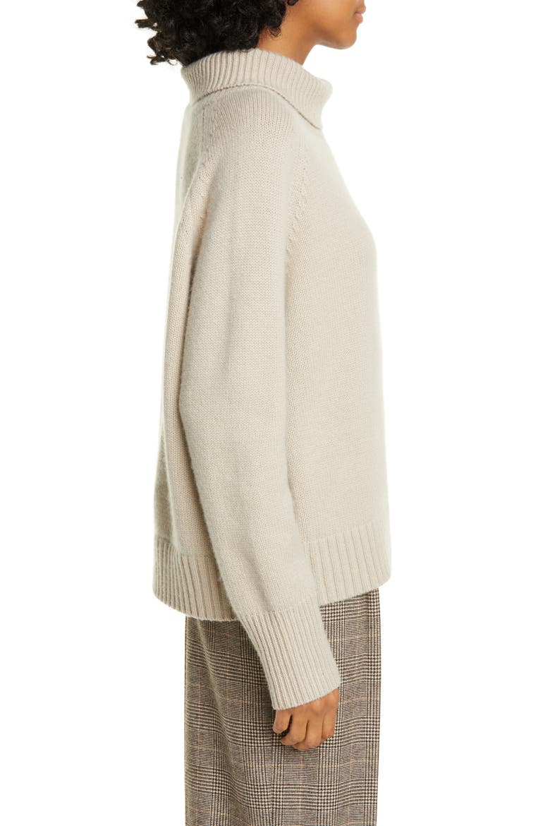 Lanie Cashmere Turtleneck Sweater, Alternate, color, STONE