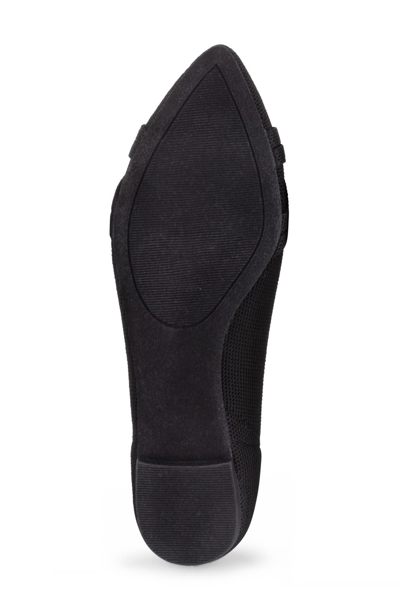 Tahari Catalina Pointed Toe Knit Flat, Alternate, color, Black