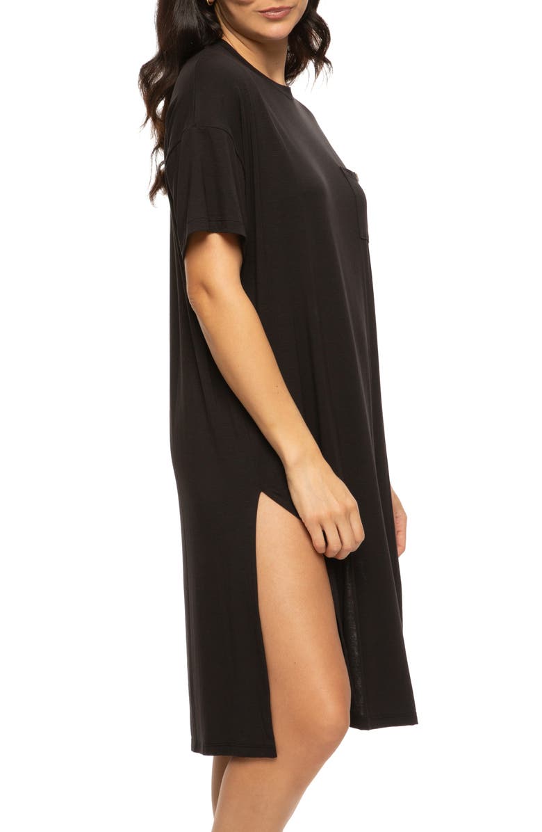 Felina Lena Sleep Shirt, Alternate, color, Black