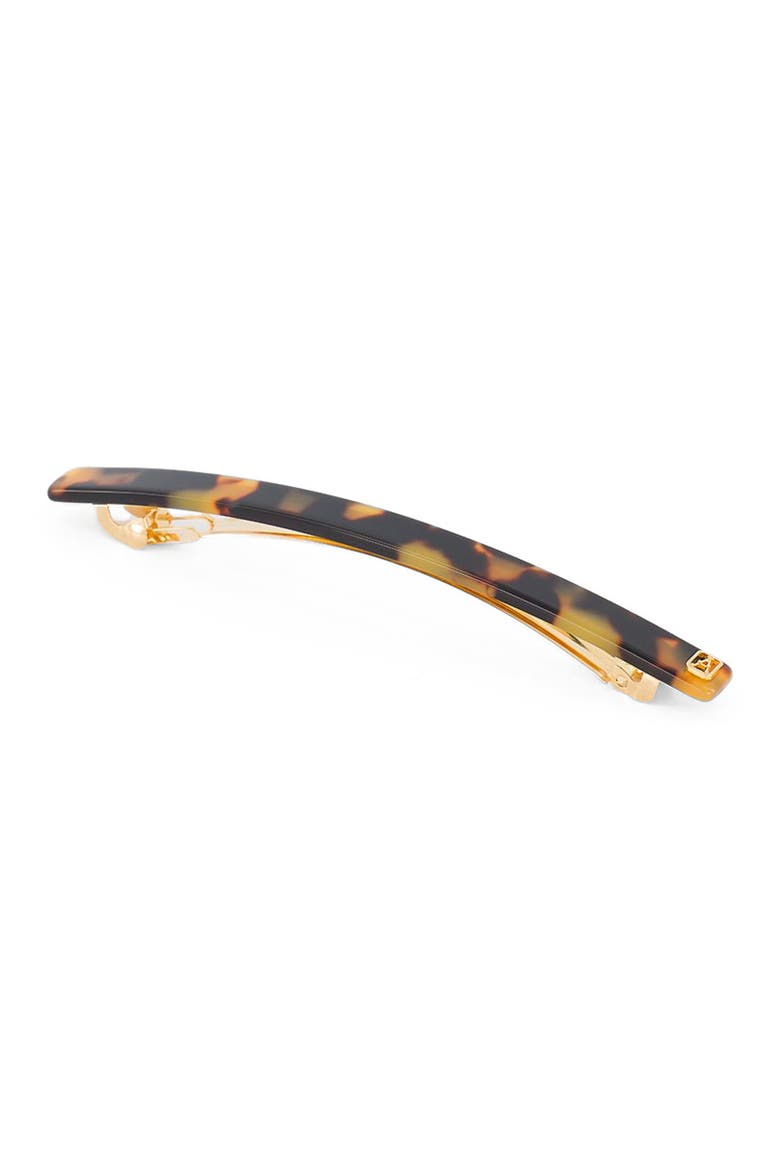 Tuileries Fin Acetate Barette, Alternate, color, Tan Tortoiseshell