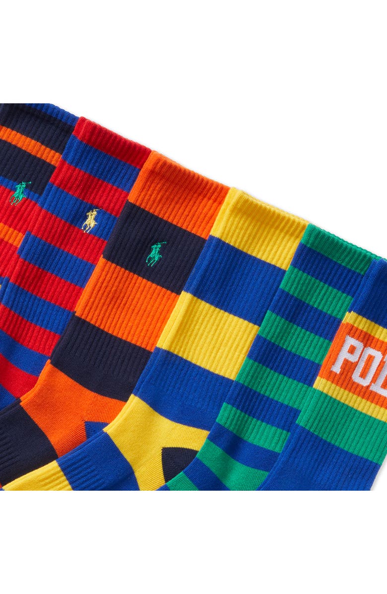 Polo Ralph Lauren Assorted 6-Pack Multistripe Polo Socks, Alternate, color, 