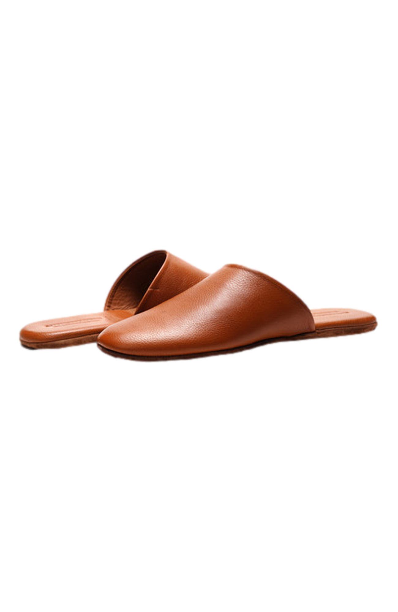 Anthony Veer Clark House Slippers, Alternate, color, Tan Pebble Leather