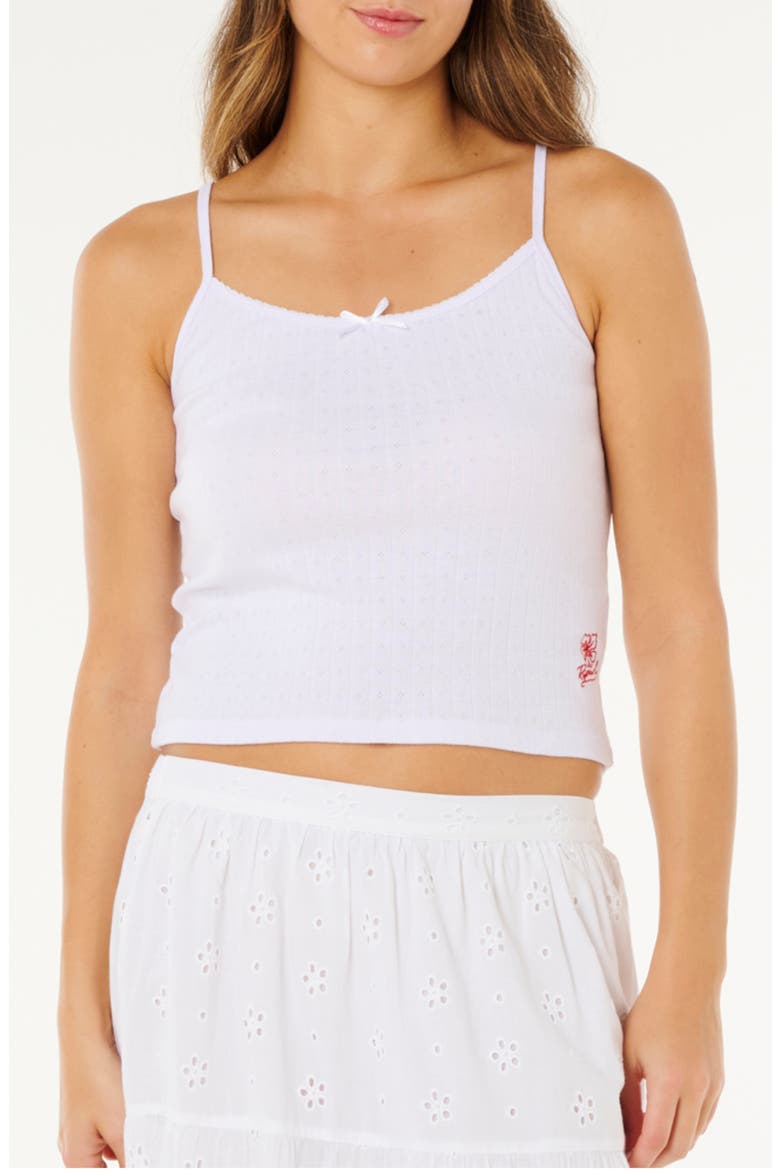 Poolside Pointelle Camisole, Main, color, OPTICAL WHITE