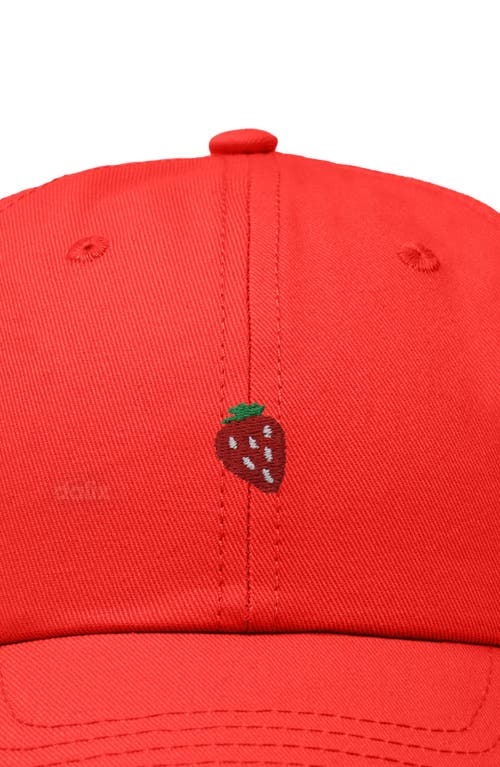Dalix Lil Strawberry Dad Cap In Red