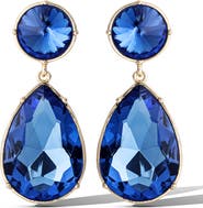 Jessica Simpson Blue Teardrop Statement Earrings